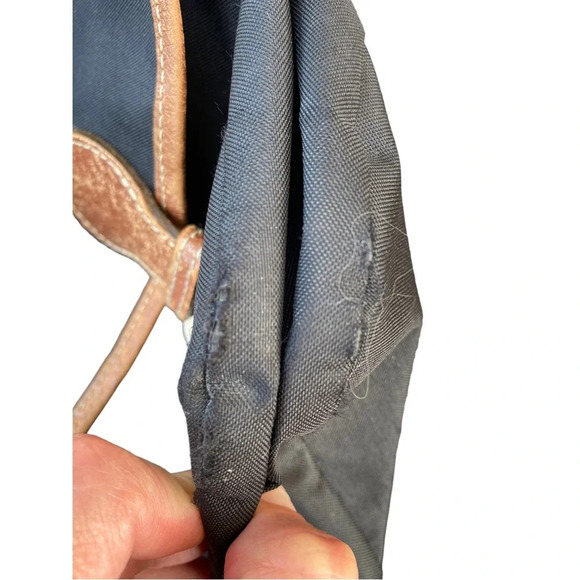 Longchamp black canvas crossbody vintage - Picture 7 of 11